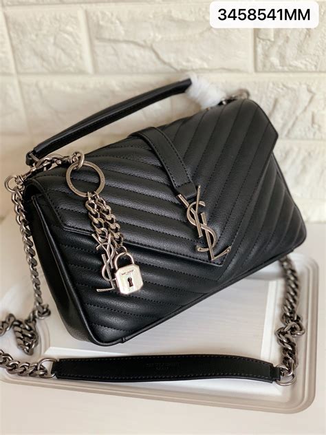 ysl bag with black chain|ysl shoulder bag black.